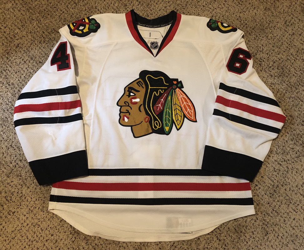 USO Illinois on X: Blackhawks players wore camouflage jerseys during  warmups, in support of those who serve in our nation's military, at home  and away. Each jersey will be autographed by the